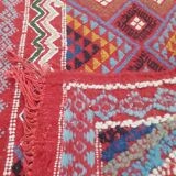 Handmade red Berber margoum carpet