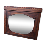 Beveled wooden mirror