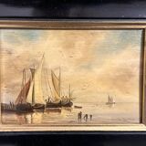 Dutch School From the 20th Century. Marines. Pair of signed oils on panels.