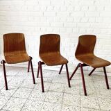 Set of three vintage children's chairs