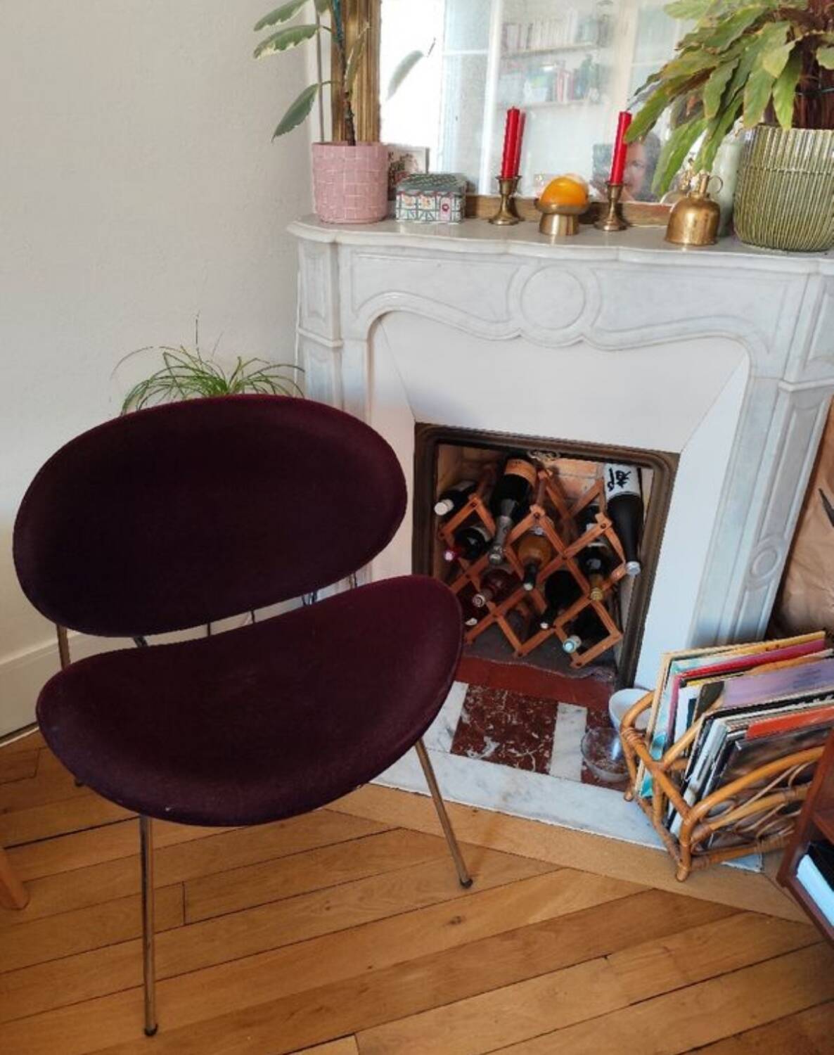 Velvet armchair