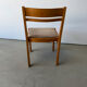 Série de 5 chaises design en orme massif vintage des années 80