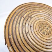 Bohemian plant stand or side table in rattan and bamboo - 1960s