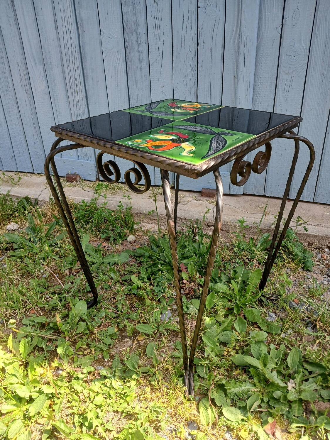 Vintage wrought iron table Vallauris