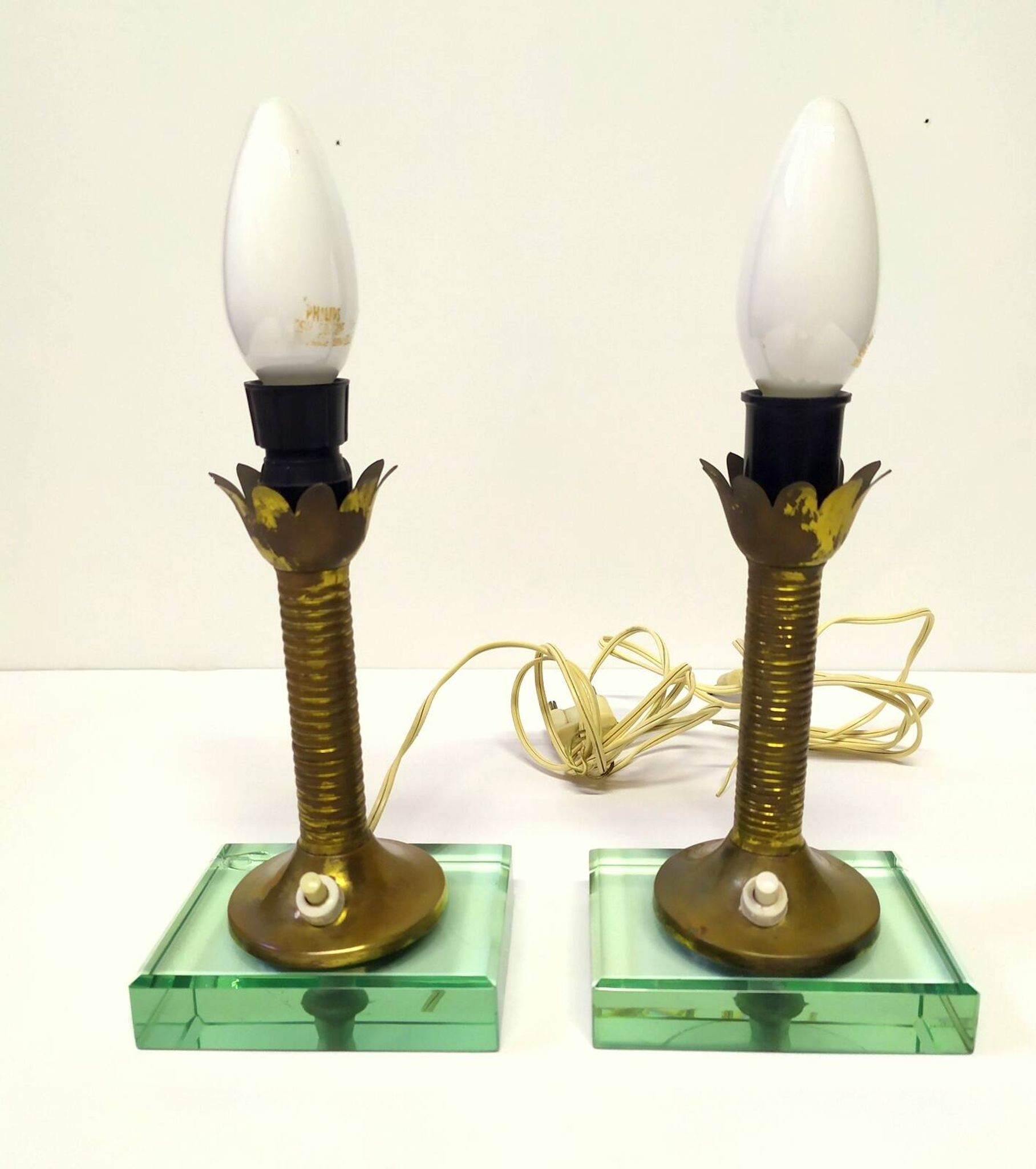 Table Lamps  Pietro Chiesa style , 1940s, Set of 2