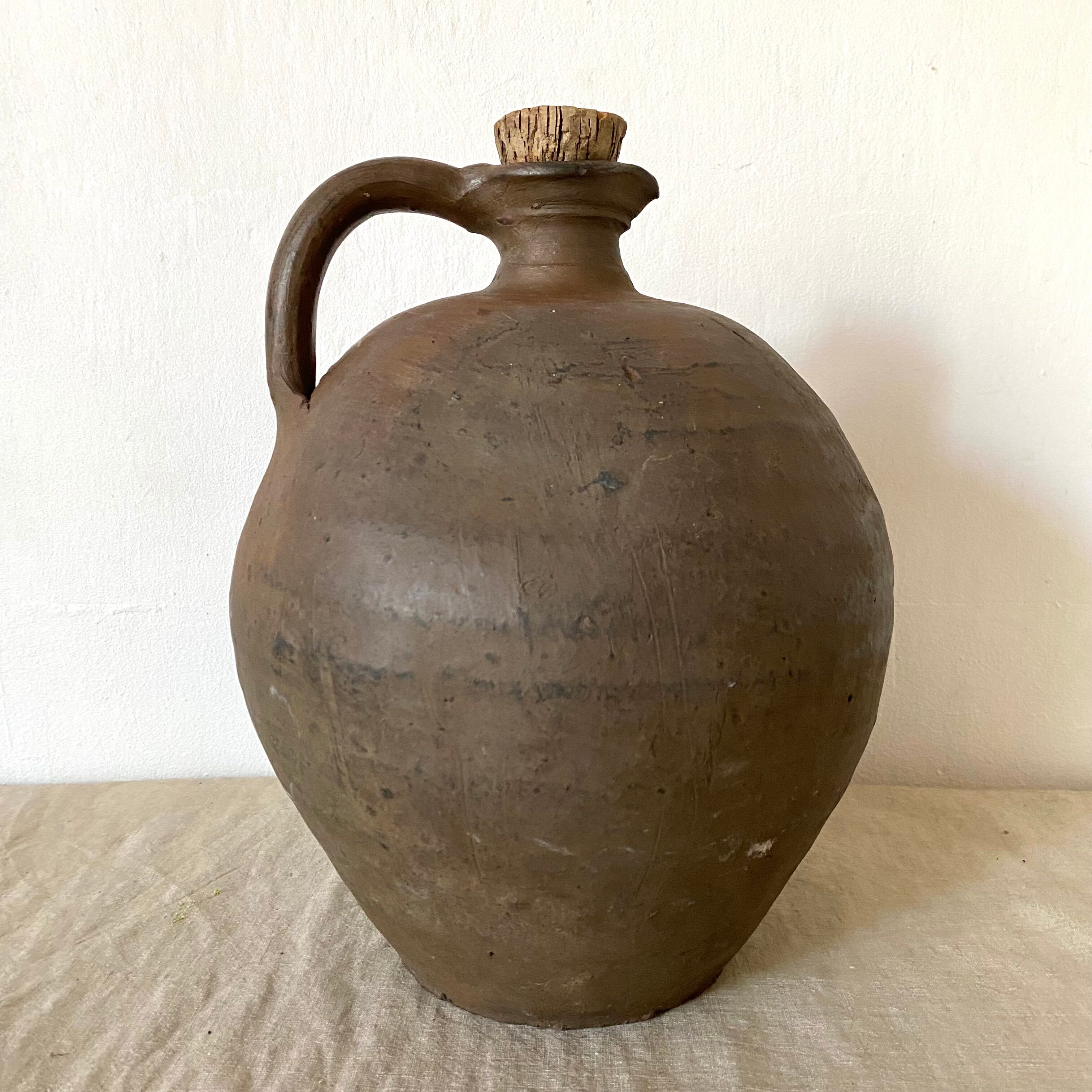 Antique terracotta jug jar