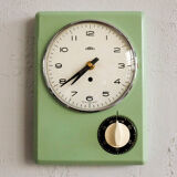 Vintage czechoslovak prim kitchen wall clock with timer, 1960s
