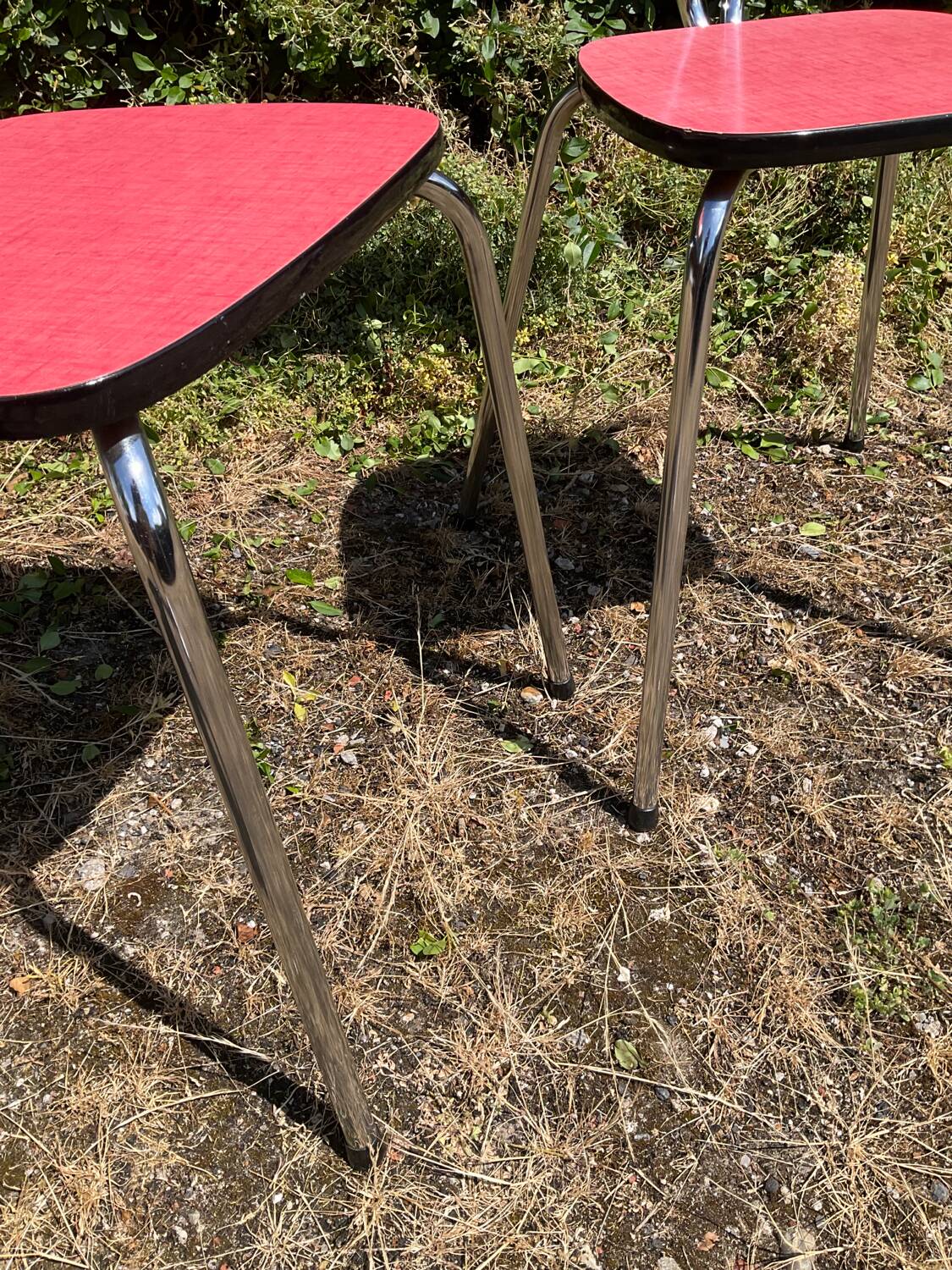 Pair of Formica chairs from the 60s and 70s