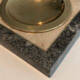 Neoclassical style pocket empty in faux-marble and brass. french work. around 1970