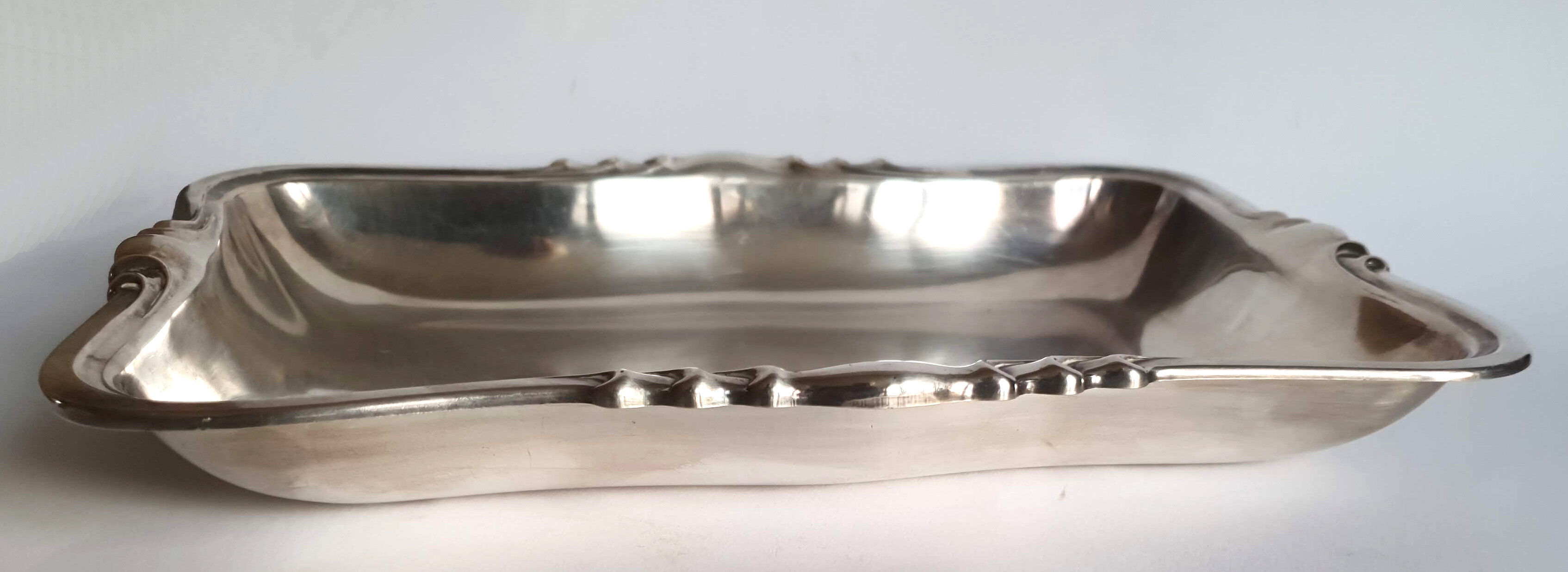 Silver metal dish