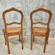 Set of antique French chairs dining chairs webbing and beech