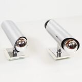 Set of chrome wall lamps in the style of Sciolari