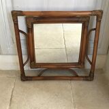 Vintage rattan mirror  41x41cm