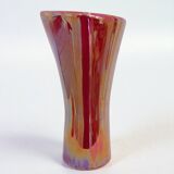 XXL - Large modernist Verceram vase in white and iridescent red ceramic