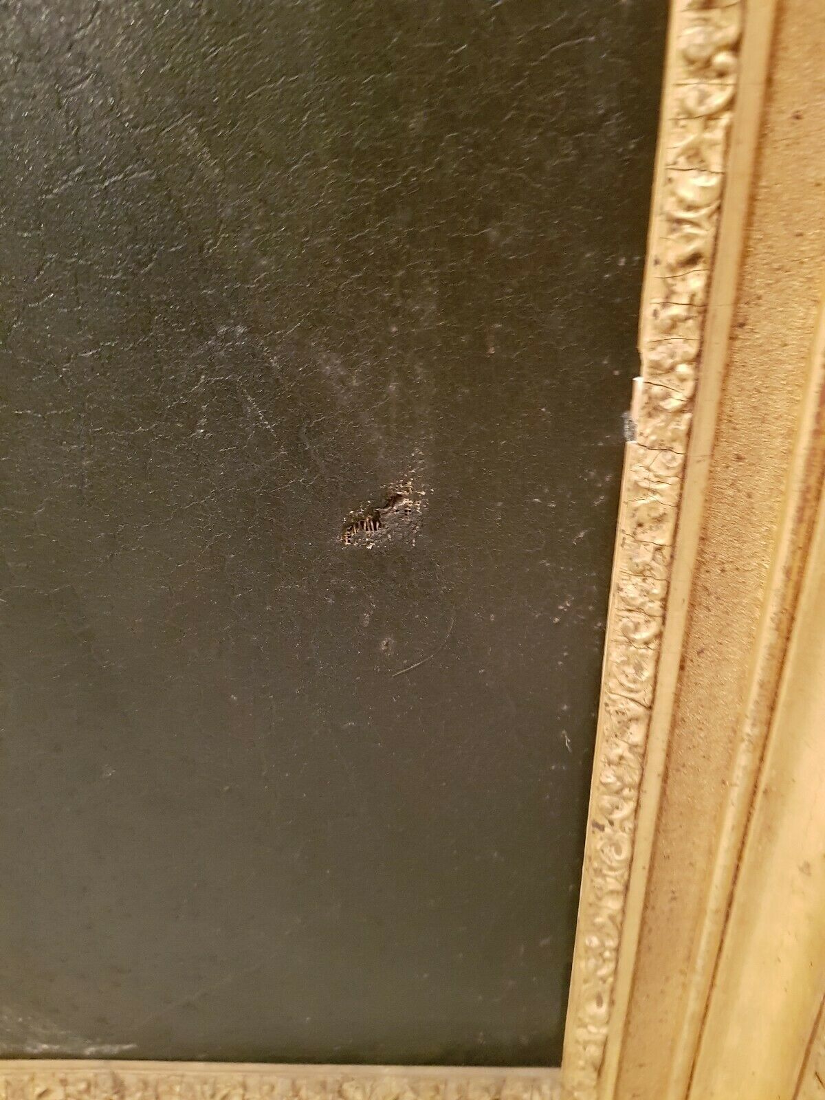 Portrait of ancient man, oil on canvas, gilded frame 19th century