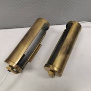 Brass wall lamps with adjustable shades, 1950-60s Denmark