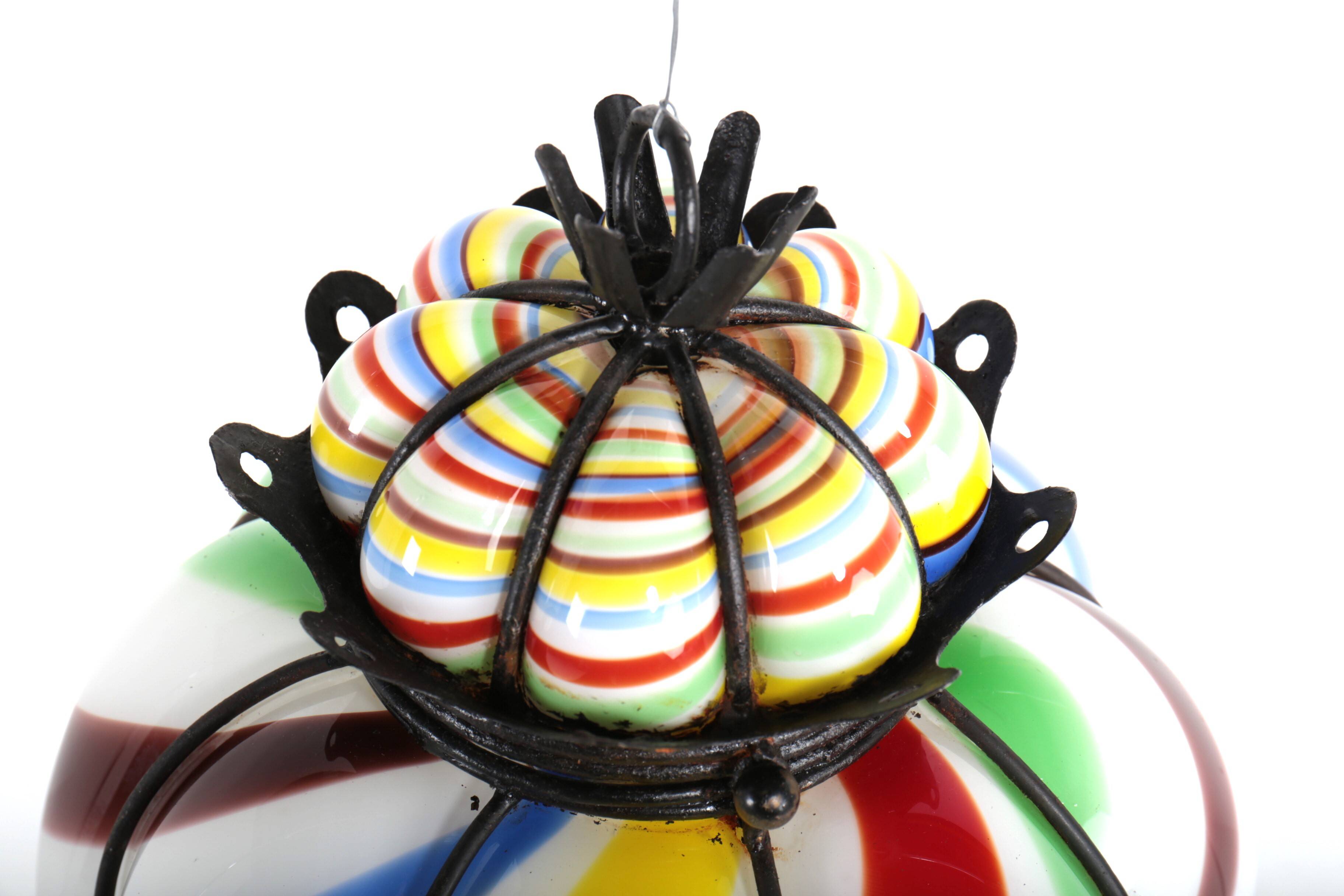 "Barley Sugar" lantern in Murano glass, circa 1950