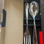 Set of two Alessi Nuovo Milano Serving Cutlery Design Ettore Sottsass 1987