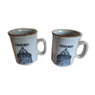 Pair of 2 Oxford ceramic mugs