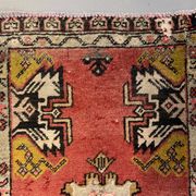 Small Vintage Turkish Rug 103x53 cm, Short Runner, Tribal, Shabby, Mini Carpet