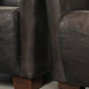 Ensemble vintage de 2 fauteuils en cuir de vachette au design Aviateur.