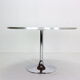 Börje johanson round white & chrome "tulip" dinning table, 1968 sweden
