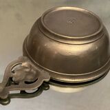 Regency style pewter bowl cup with handle