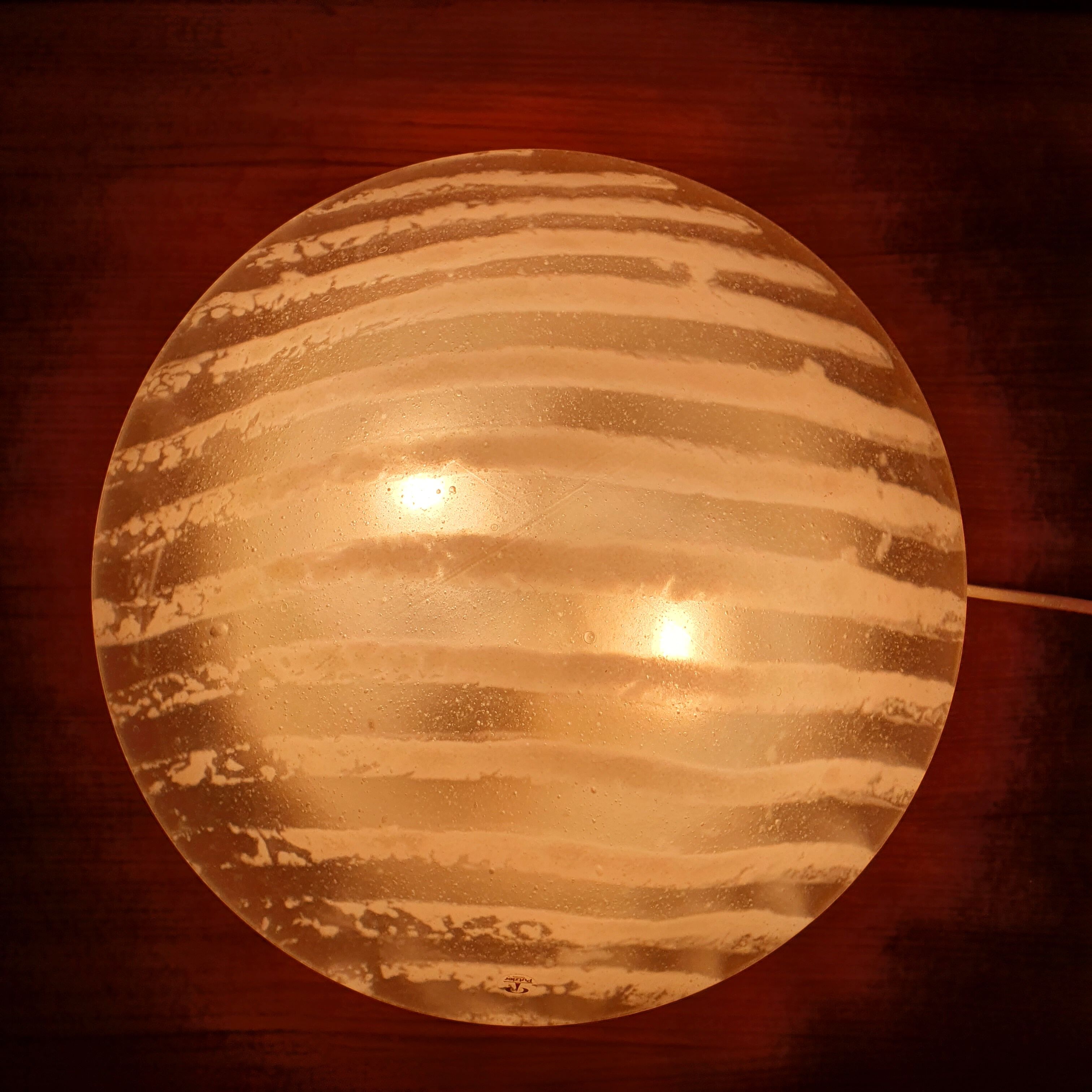 Mid-Century Zebra Flush Mount from Peill & Putzler, 1960s