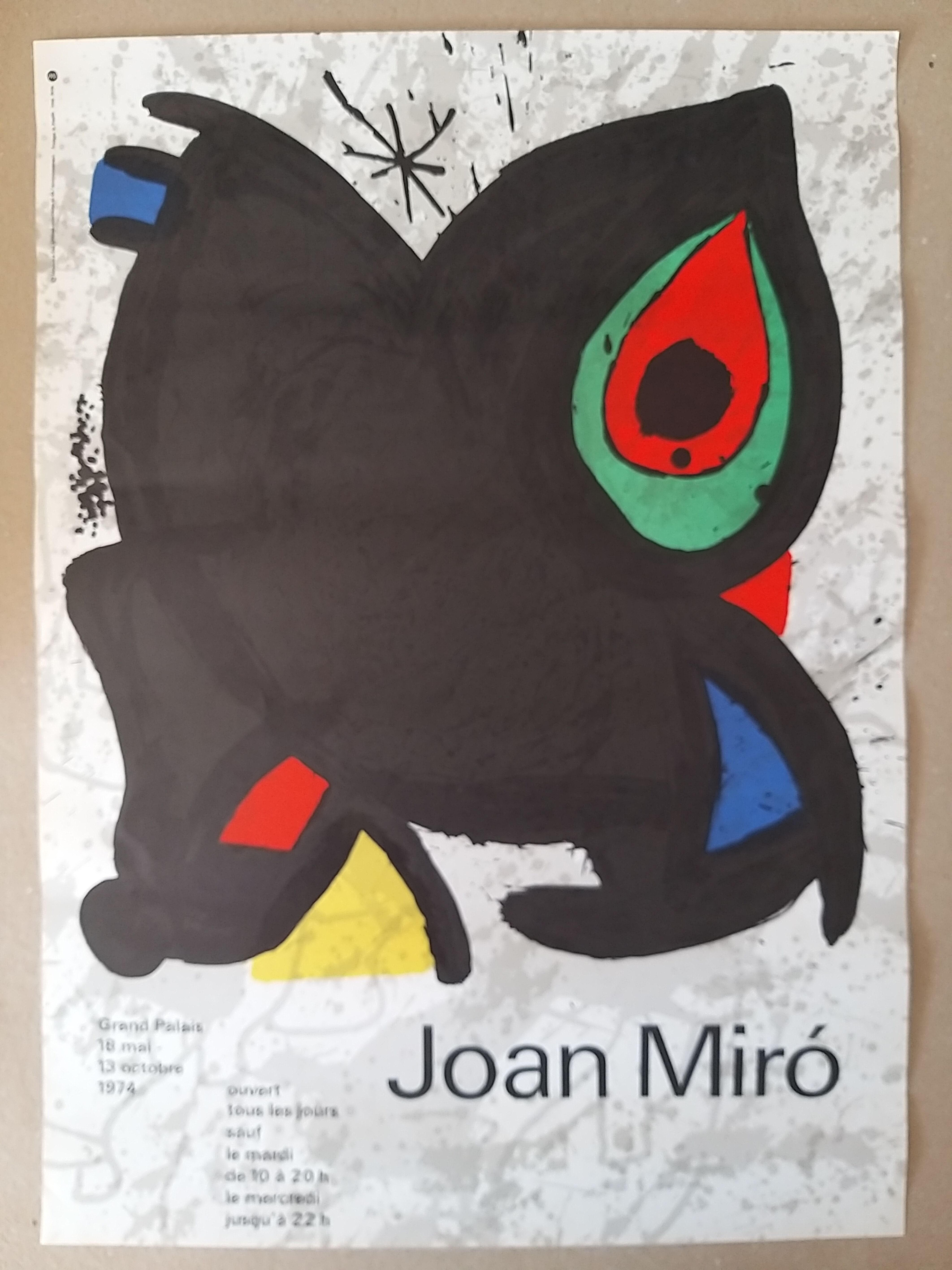 Old/original poster Poster Joan Miro exhibition Grand Palais Paris 1974