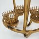 mid century PLANT STAND rack 1950s 60s bamboo rattan hawaii tiki era
