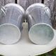 Old pair of aluminum champagne buckets vintage kitchen utensil #a682