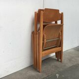 Set of folding chairs for children SE 18 German mid-century by Egon Eiermann for Wilde+Spieth, 1950s