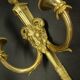 Large Louis XVI style ram's head and urn wall lamp - gilded bronze