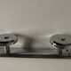 chrome Art Deco bathroom coat hook 57cm