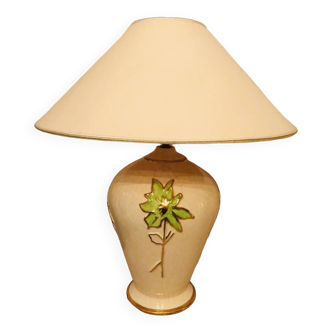 Old Longwy enamel table lamp