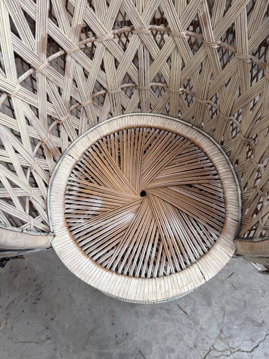 Emmanuelle armchair in wicker and rattan