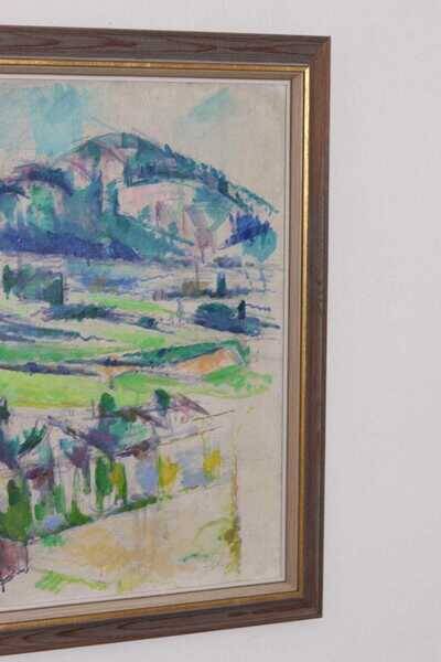 Original Swedish oil on canvas – “Landscape” by Sture Ekengren – vintage & framed – 63 × 74 cm