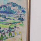 Original Swedish oil on canvas – “Landscape” by Sture Ekengren – vintage & framed – 63 × 74 cm