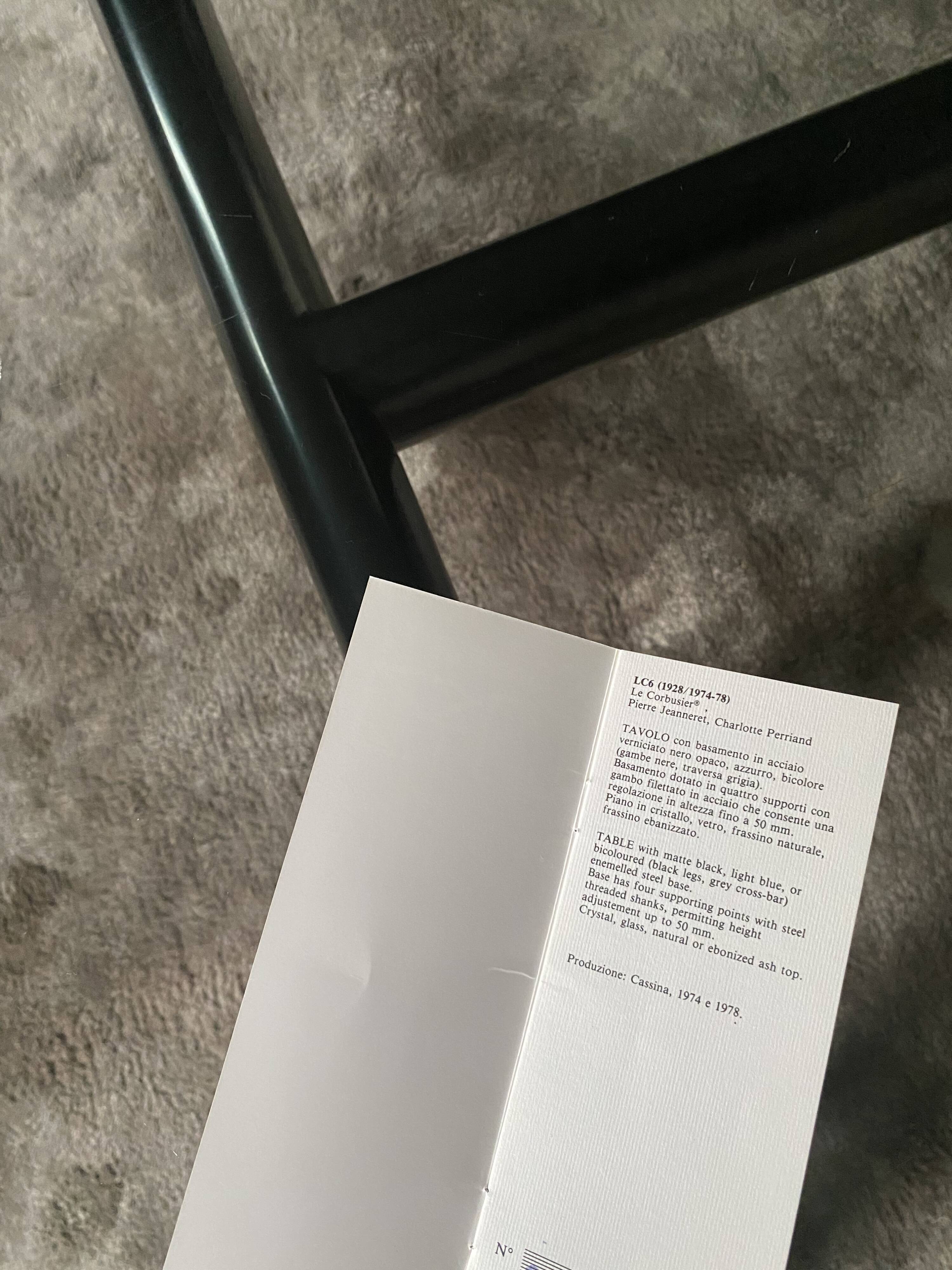 Le Corbusier LC6 table Cassina numbered