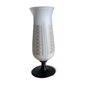 Vase à pied en opaline, années 50