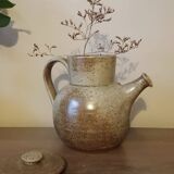 Vintage stoneware teapot signed by Nathalie and Christophe Hurtault.