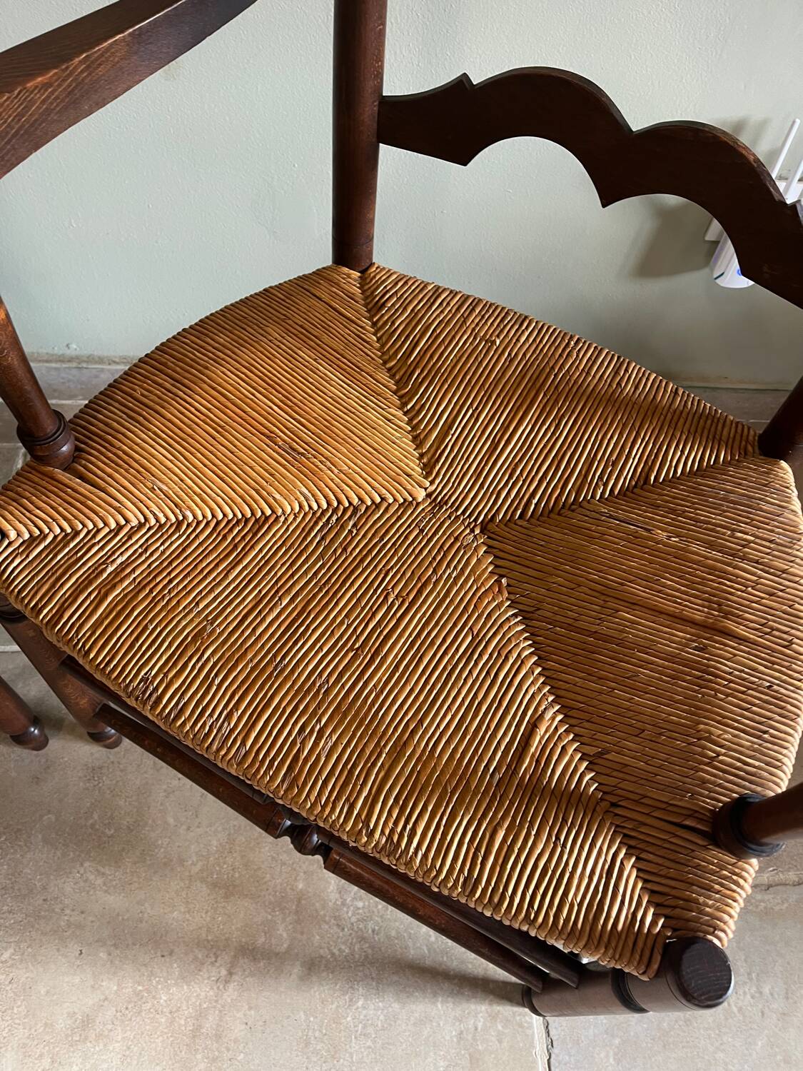 Pair of brutalist armchairs