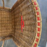 Old wicker armchair