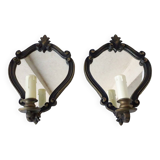 Pair of mirror wall lights
