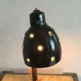 Lampe poisson globe bois et noix de coco