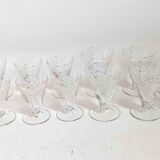 50s water glass set + 8 wine glasses