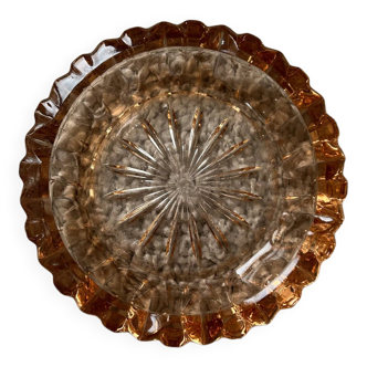 Rosaline chiseled glass ashtray