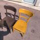 Lot de 6 chaises de bistrot dépareillées bois vintage
