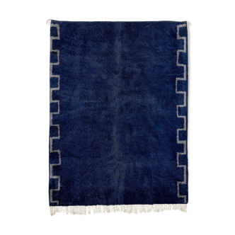 Modern Moroccan dark blue carpet. 300x430cm
