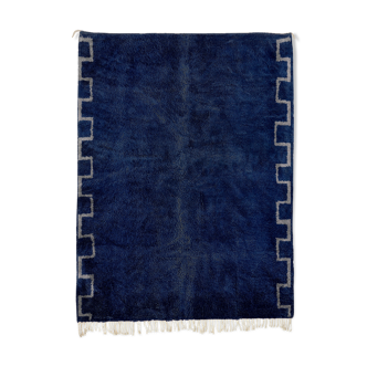 Tapis marocain moderne bleu foncé 300x430cm